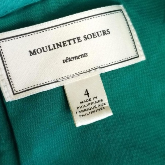 Anthropologie•Moulinette Soeurs•Green Lace Peplum Blouse•Sz 4 - Picture 7 of 10